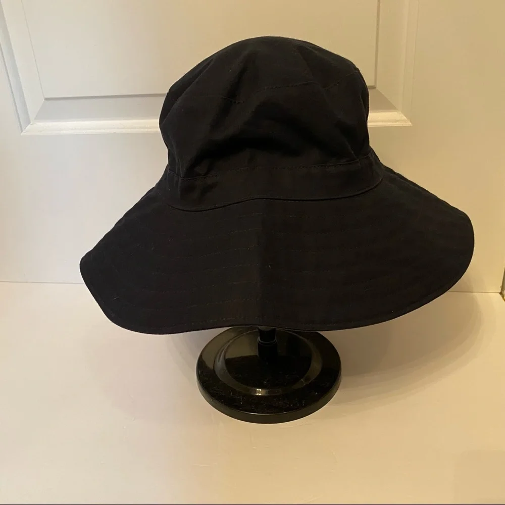 HELEN KAMINSKI HAT NAVY BLUE FABRIC WIDE BRIM SUN AUSTRALIA ONE SIZE OS